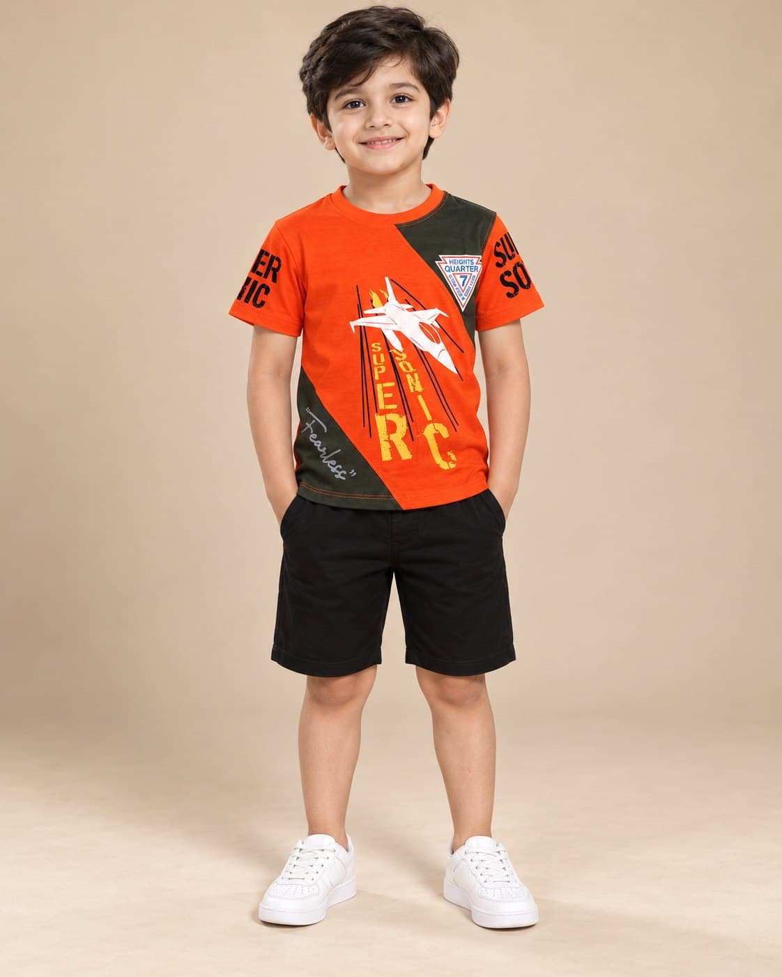 Supersonic Print Tee - Orange